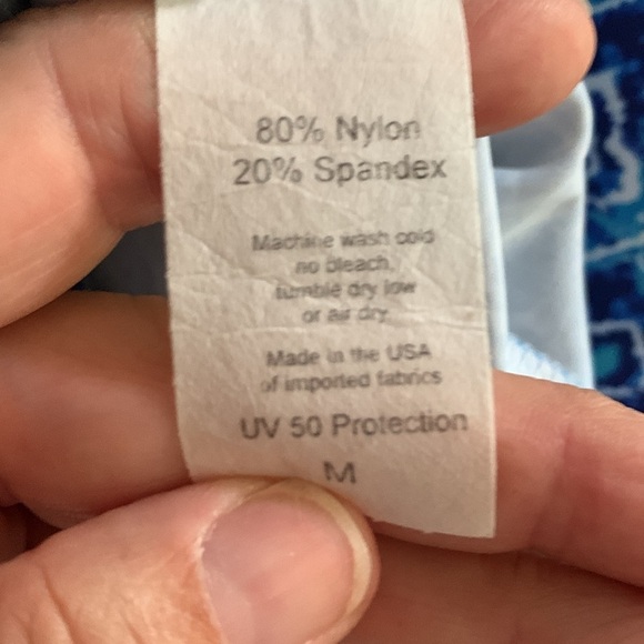 Coastal Mini Pom Pom Dress with Bell Sleeves Blue Sz M - Picture 6 of 6